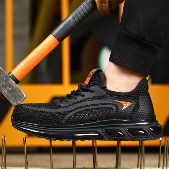 Breathable safety shoes Fashion European standard steel toe sports safety shoes