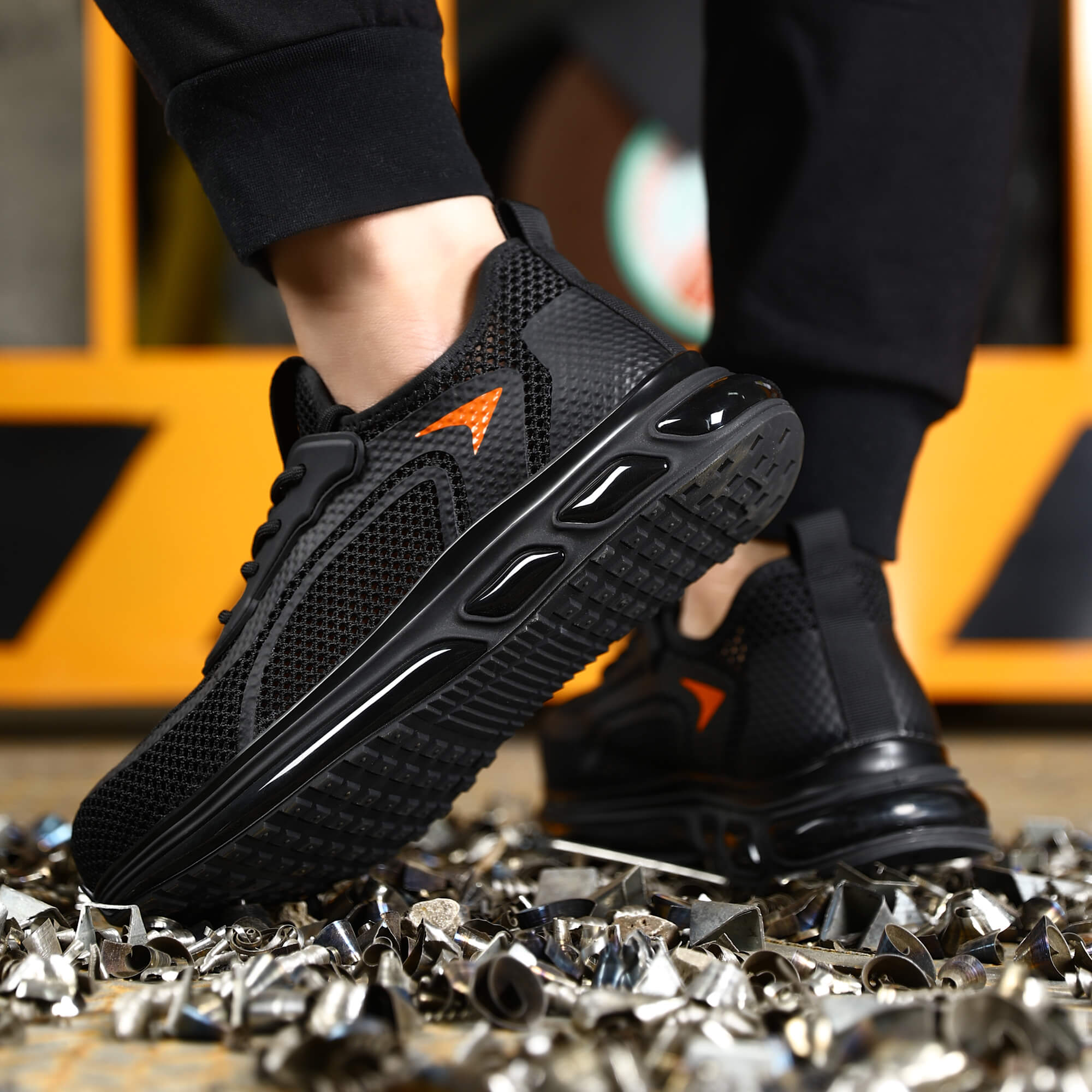 Breathable safety shoes Fashion European standard steel toe sports safety shoes