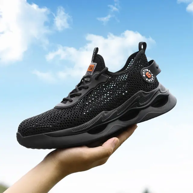 Summer safety shoes European standard steel toe ultra light safety shoes