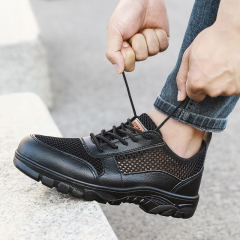 Non-slip safety shoes European standard steel toe breathable safety shoes