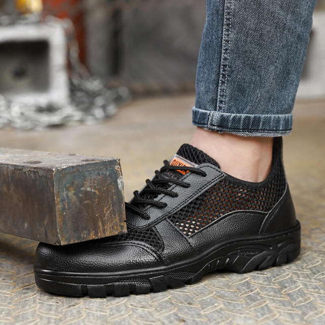 Non-slip safety shoes European standard steel toe breathable safety shoes