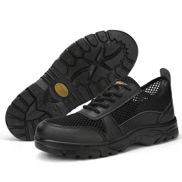 Non-slip safety shoes European standard steel toe breathable