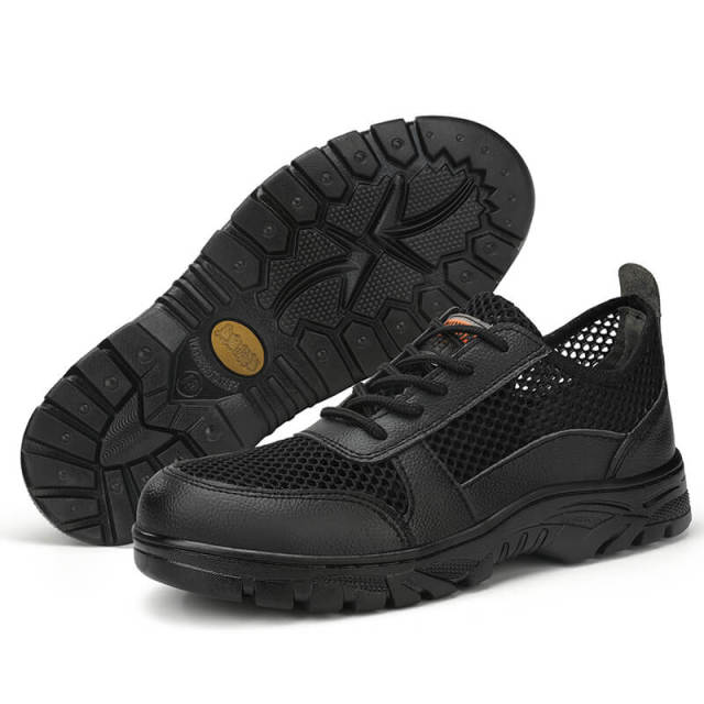 Non-slip safety shoes European standard steel toe breathable safety shoes