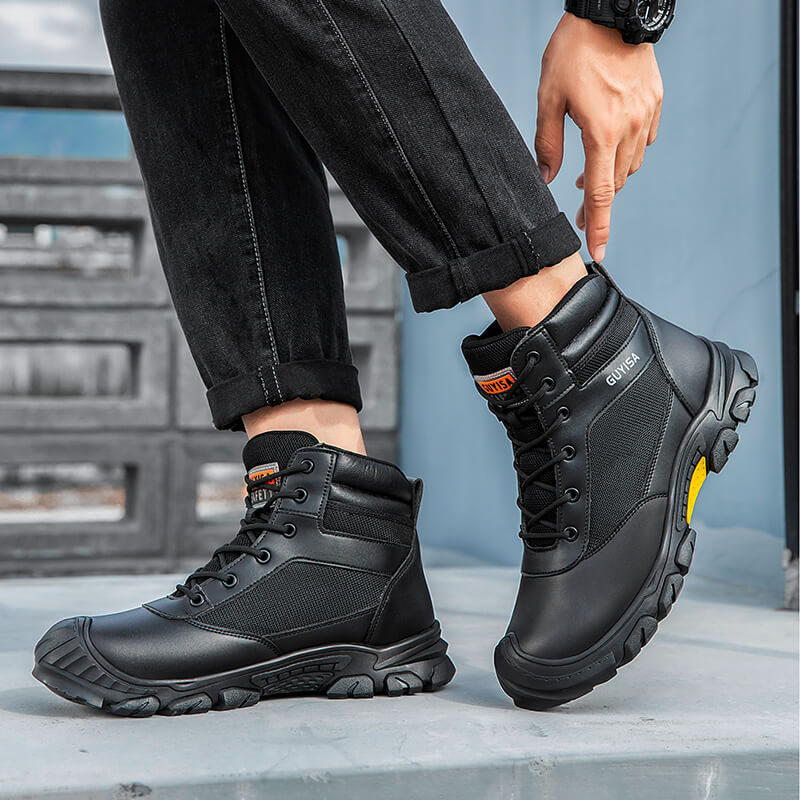 Waterproof safety boots Lightweight safety boots for construction sites