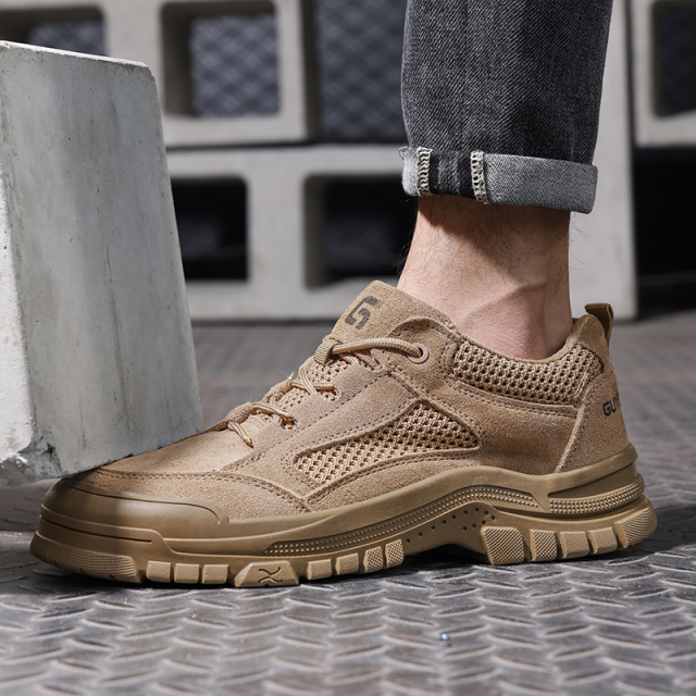 Fashion safety shoes outdoor work European standard steel toe safety shoes