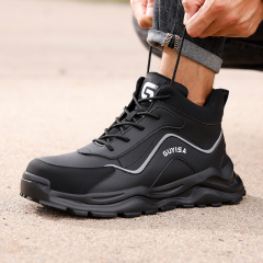 Unisex Sports Safety Shoes Steel Toe Anti-Puncture Microfiber Upper European standard steel toe