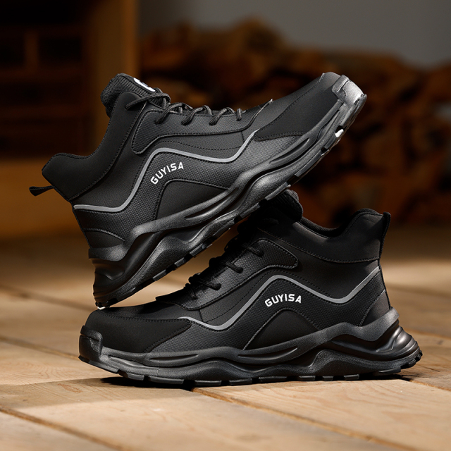 Unisex Sports Safety Shoes Steel Toe Anti-Puncture Microfiber Upper European standard steel toe
