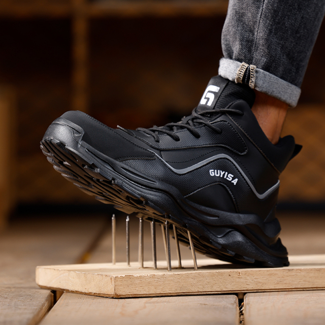 Unisex Sports Safety Shoes Steel Toe Anti-Puncture Microfiber Upper European standard steel toe