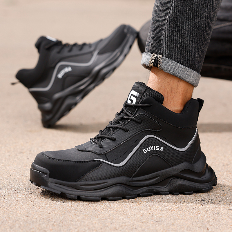 Unisex Sports Safety Shoes Steel Toe Anti-Puncture Microfiber Upper European standard steel toe