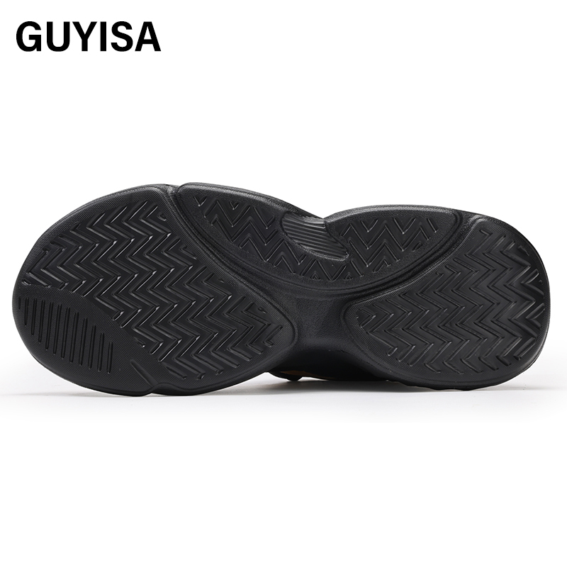 GUYISA  Safety Boots European Standard Steel Toe Fashion Breathable Leather Upper  Smash-proof stab-proof safety shoes for men