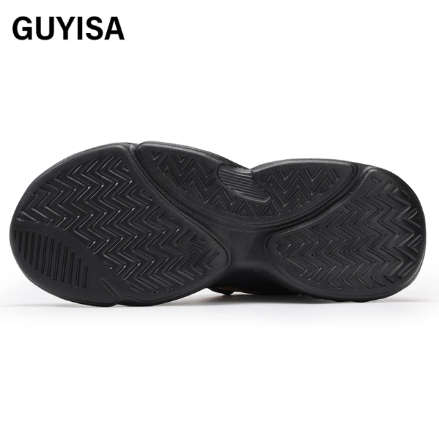GUYISA Safety Boots European Standard Steel Toe Fashion Breathable Leather  Upper Smash-proof stab-proof safety