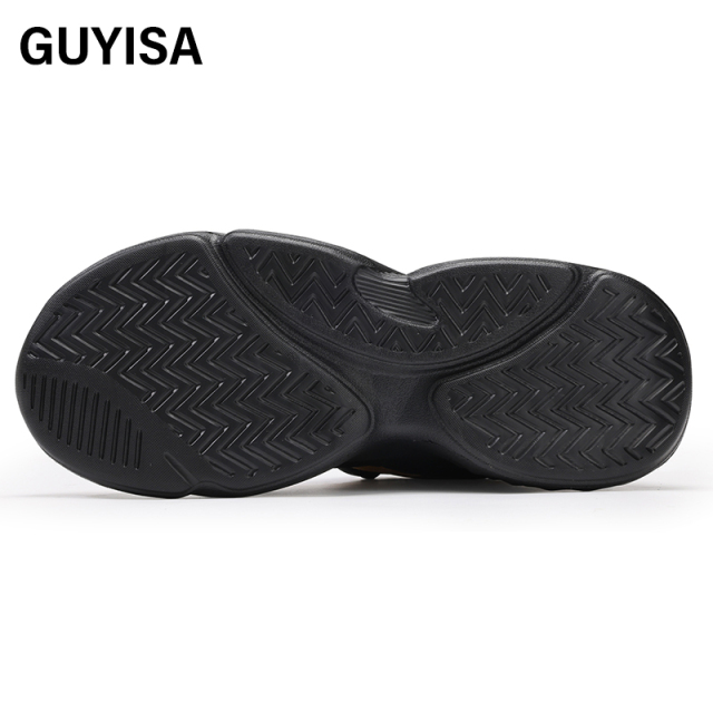 GUYISA  Safety Boots European Standard Steel Toe Fashion Breathable Leather Upper  Smash-proof stab-proof safety shoes for men