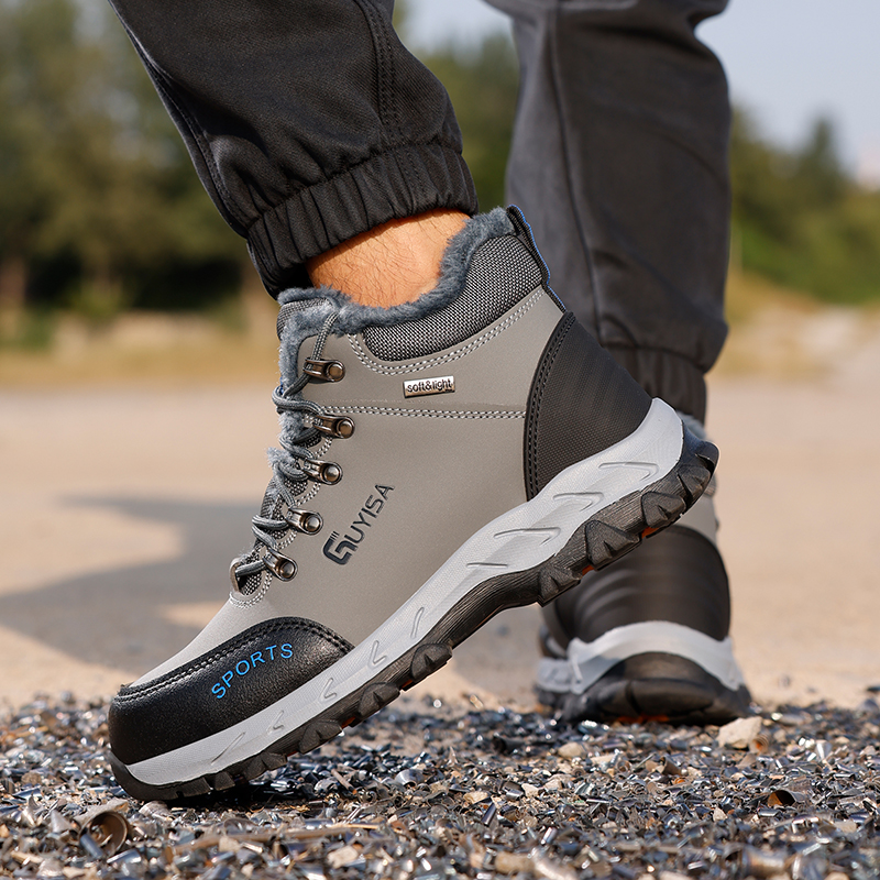 GUYISA Hot winter microfiber upper anti-smash and stab men's safety shoes