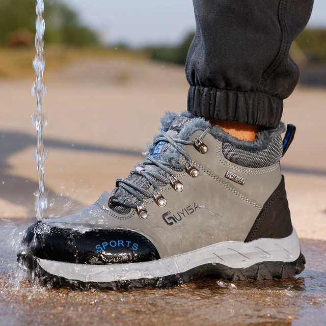 GUYISA Hot winter microfiber upper anti-smash and stab men's safety shoes