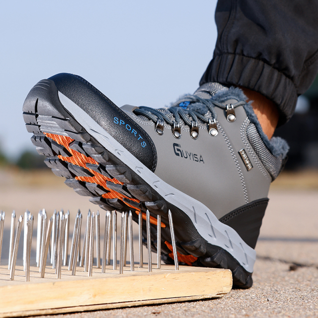 GUYISA Hot winter microfiber upper anti-smash and stab men's safety shoes