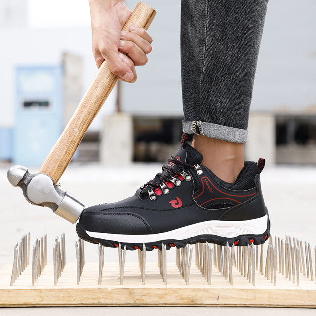 GUYISA High quality safety shoes construction site European standard steel toe anti-puncture anti-smash safety shoes