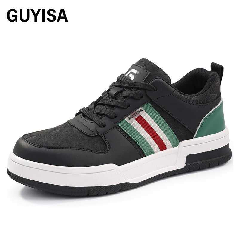 GUYISA Outdoor fashion microfiber top anti-smash breathable men's safety shoes