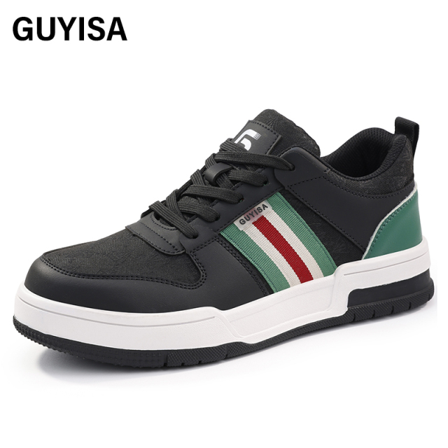GUYISA Outdoor fashion microfiber top anti-smash breathable men's safety shoes