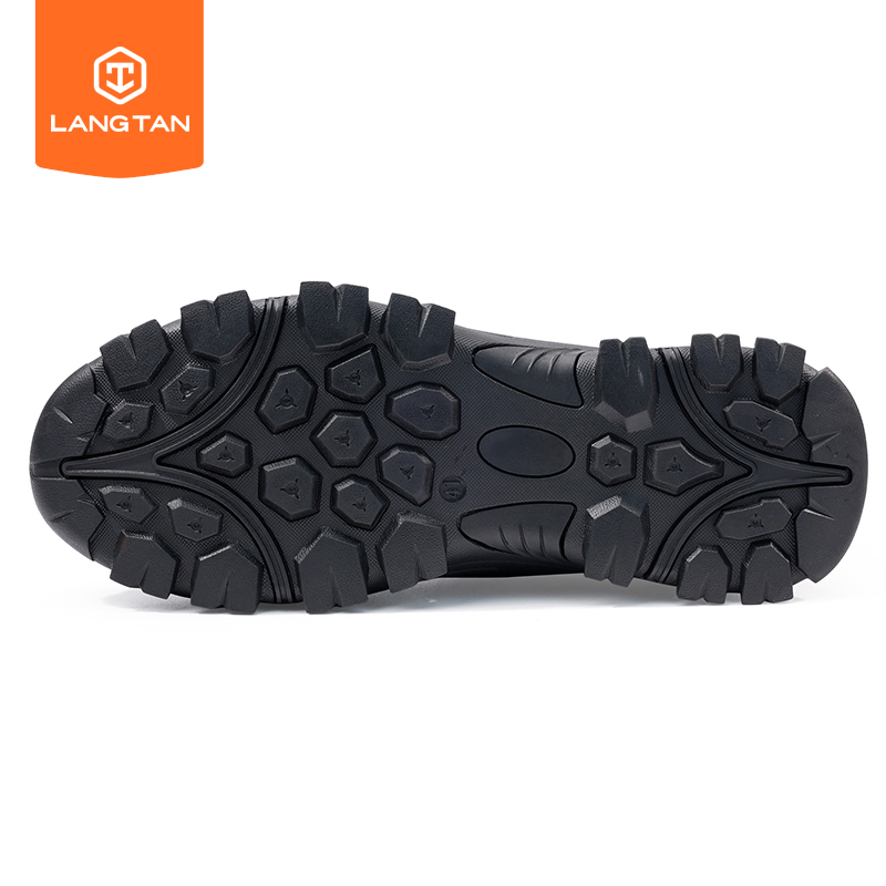 LANGTAN Stylish Men's Anti-smash Anti-puncture Microfiber Fabric Safety Shoes for men