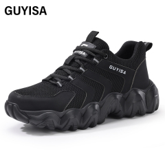 GUYISA High quality steel cloth breathable comfortable men's safety shoes