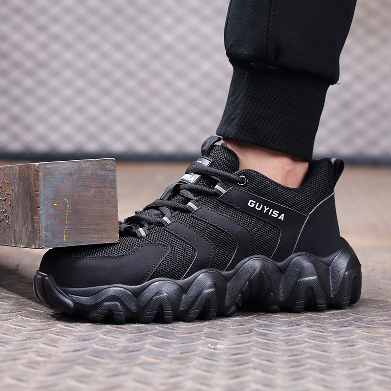 GUYISA High quality steel cloth breathable comfortable men's safety shoes