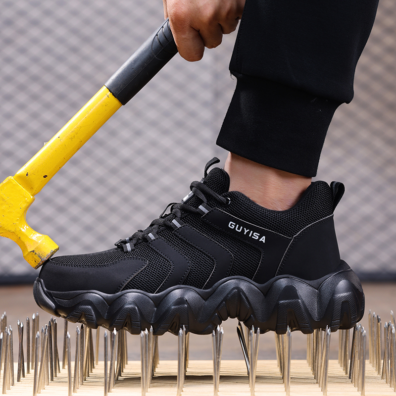 GUYISA High quality steel cloth breathable comfortable men's safety shoes