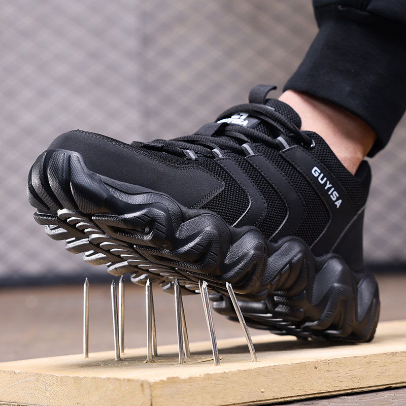 GUYISA High quality steel cloth breathable comfortable men's safety shoes