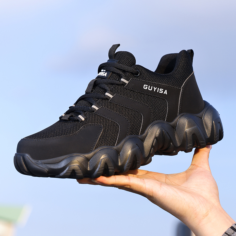 GUYISA High quality steel cloth breathable comfortable men's safety shoes