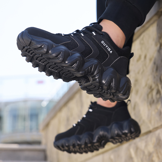 GUYISA High quality steel cloth breathable comfortable men's safety shoes