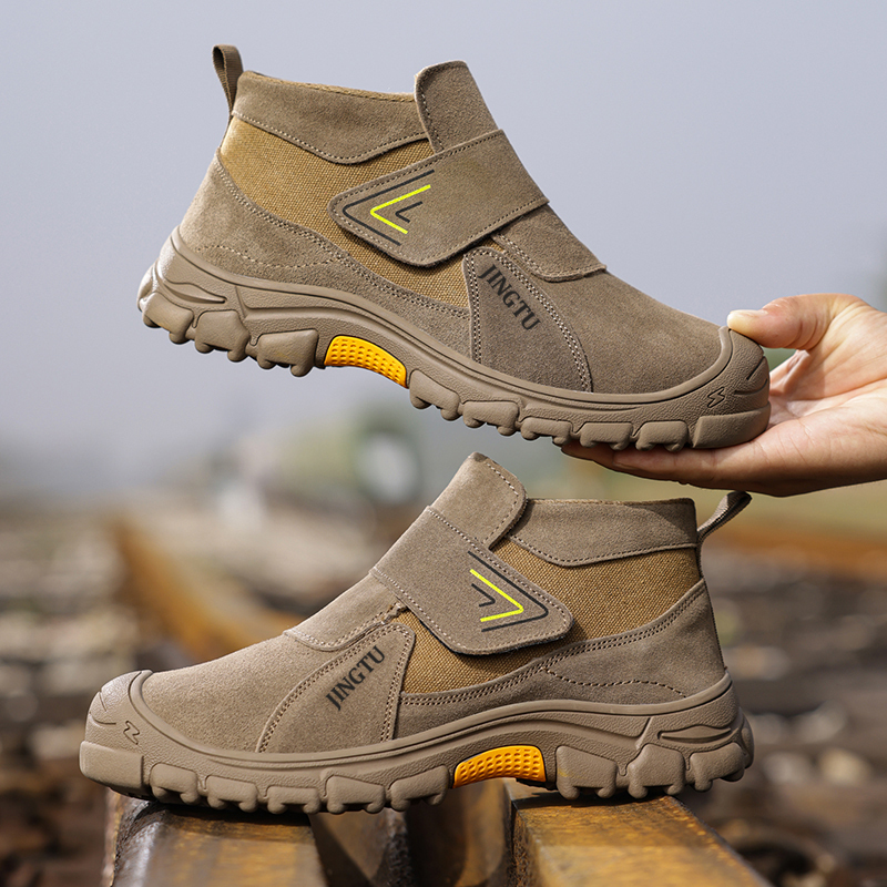 GUYISA  High quality comfortable suede fireproof flower-welder safety shoes