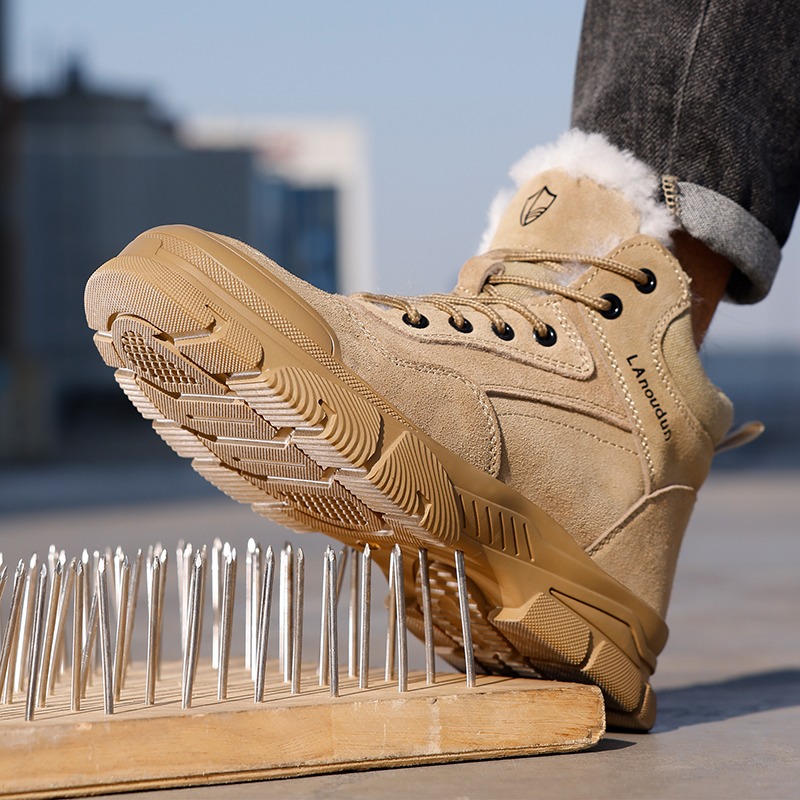 GUYISA High quality winter warm, smash-proof and stab-proof men's safety shoes