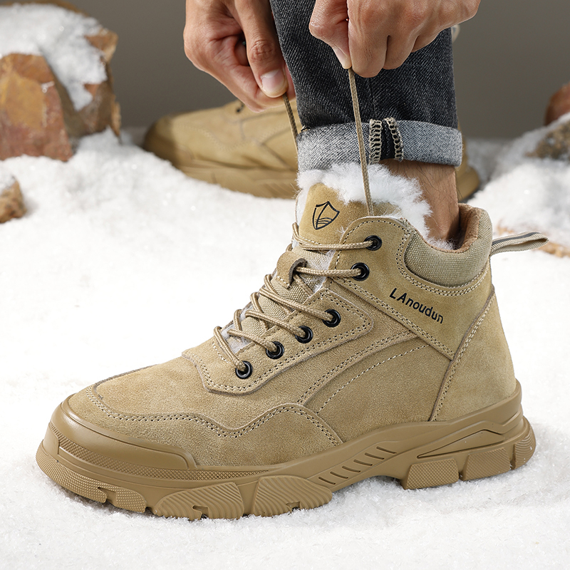 GUYISA High quality winter warm, smash-proof and stab-proof men's safety shoes