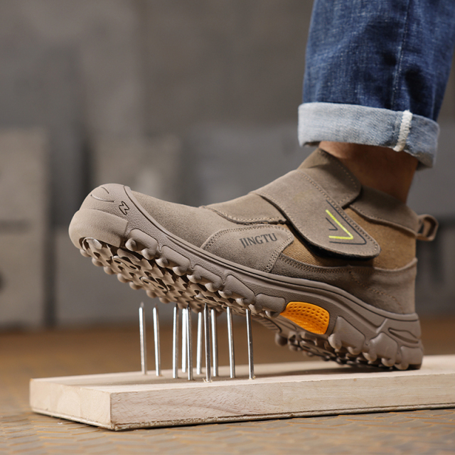 GUYISA  High quality comfortable suede fireproof flower-welder safety shoes