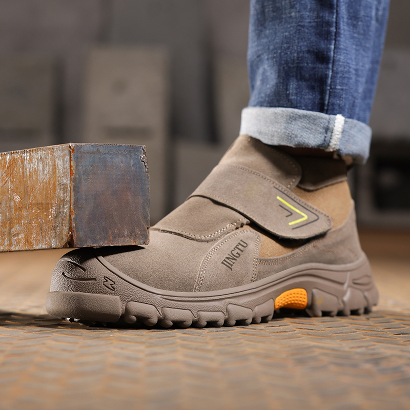 GUYISA  High quality comfortable suede fireproof flower-welder safety shoes