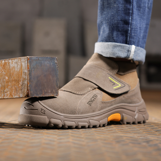 GUYISA  High quality comfortable suede fireproof flower-welder safety shoes