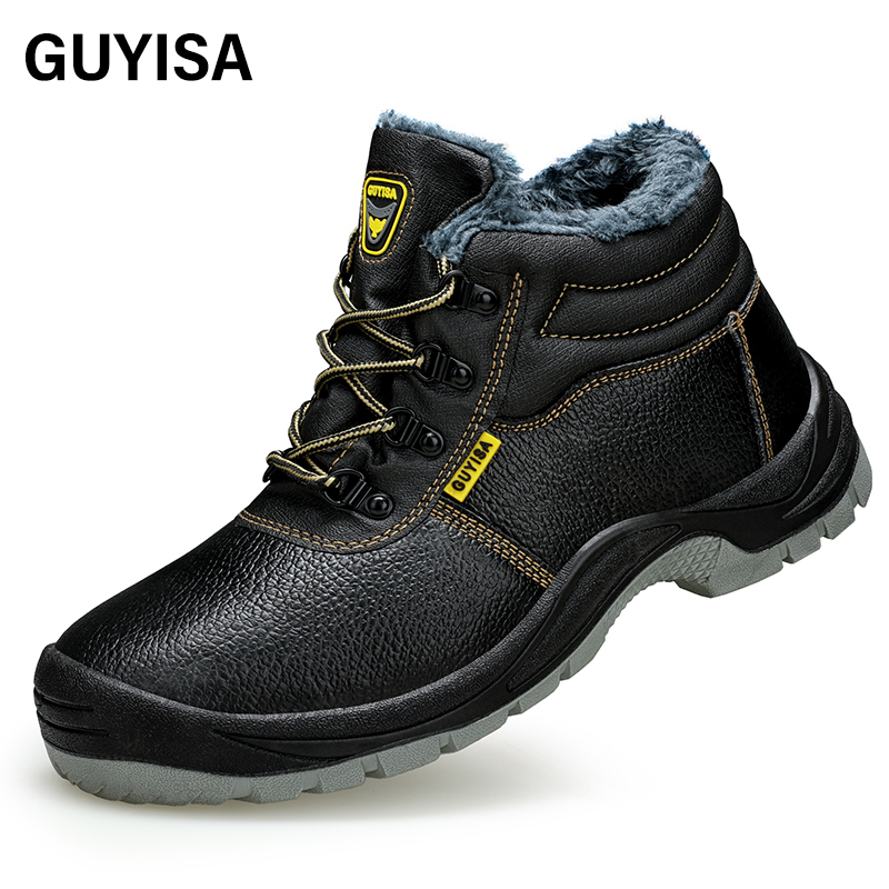 GUYISA  warmth safety shoes anti-puncture  and steel toe men's safety shoes