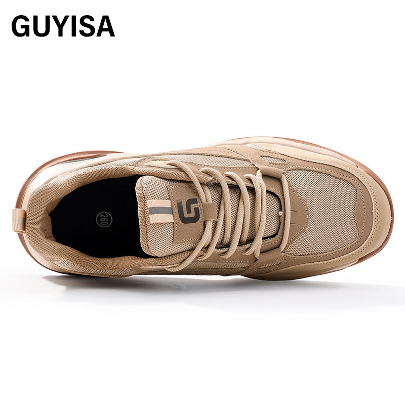 GUYISA High quality safety shoes construction site European standard steel toe anti-puncture anti-smash safety shoes