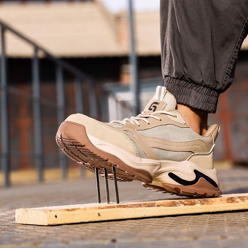 GUYISA High quality safety shoes construction site European standard steel toe anti-puncture anti-smash safety shoes