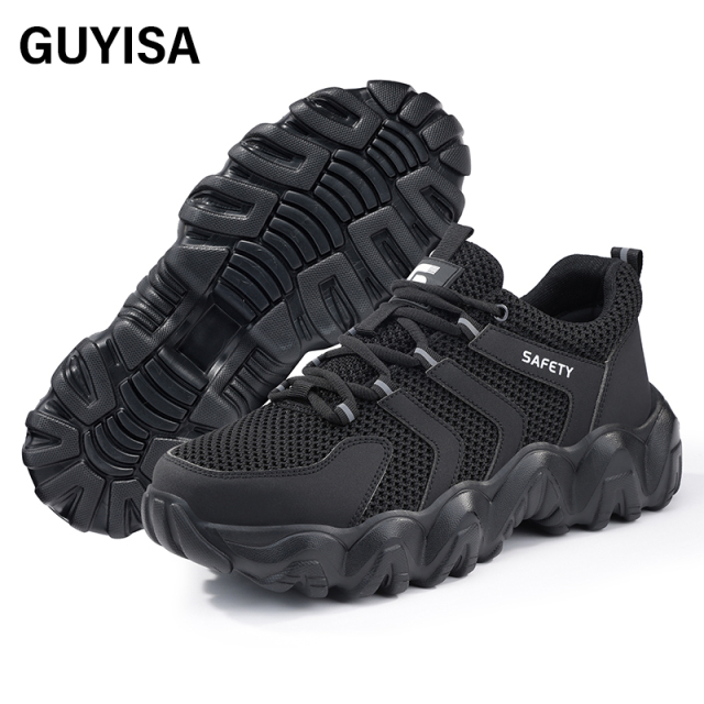 GUYISA High quality steel cloth breathable comfortable men's safety shoes