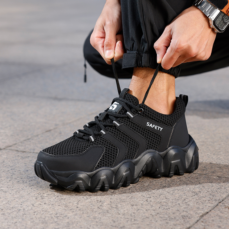 GUYISA High quality steel cloth breathable comfortable men's safety shoes