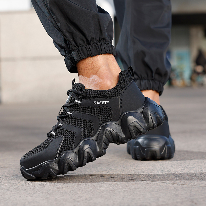 GUYISA High quality steel cloth breathable comfortable men's safety shoes
