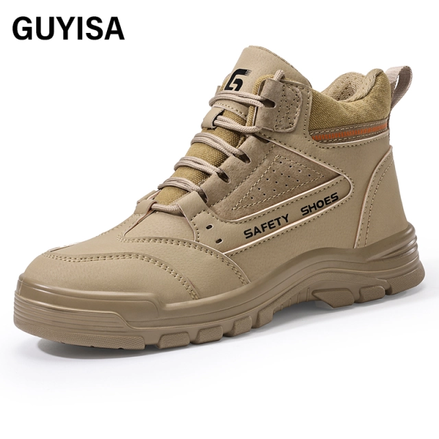 GUYISA safety shoes  for men steel toe Rubber shoes anti-puncture safety shoes