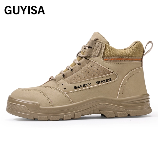 GUYISA safety shoes  for men steel toe Rubber shoes anti-puncture safety shoes