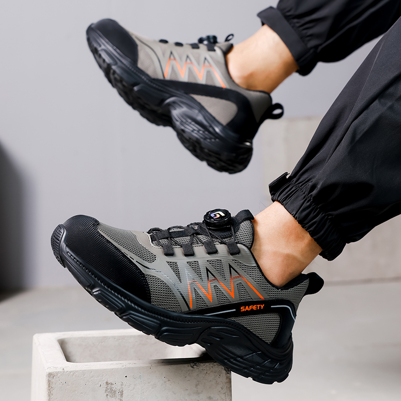 GUYISA  Sports safety shoes anti-puncture  and steel toe men's safety shoes