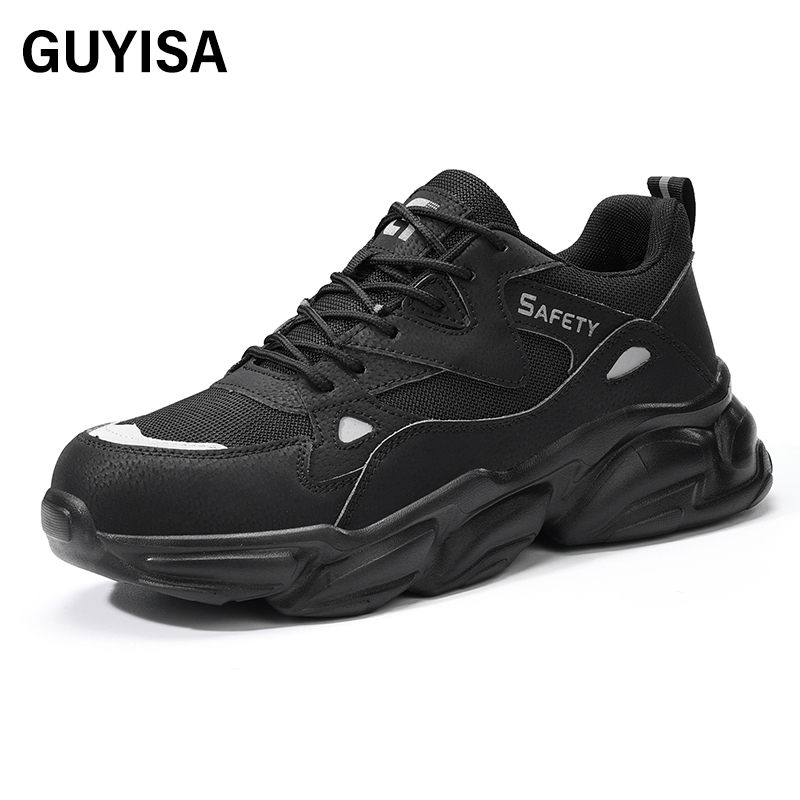 GUYISA safety shoes Sports Series for men steel toe Rubber shoes anti-puncture safety shoes