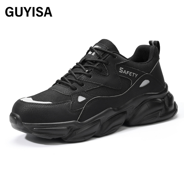 GUYISA safety shoes Sports Series for men steel toe Rubber shoes anti-puncture safety shoes