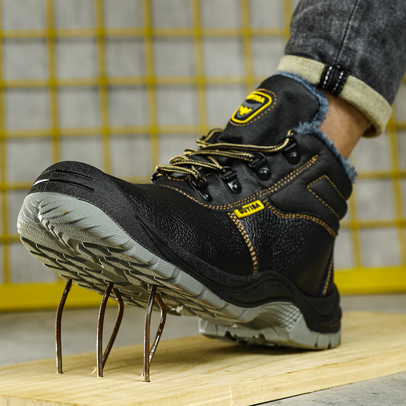GUYISA   Classic series widened European standard steel toe cap steel sole solid double density polyurethane PU labor protection shoes