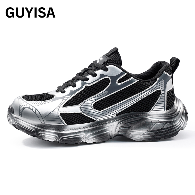 GUYISA  Sports series European standard steel toe cap anti-smashing anti-puncture rubber and plastic sole labor protection shoes
