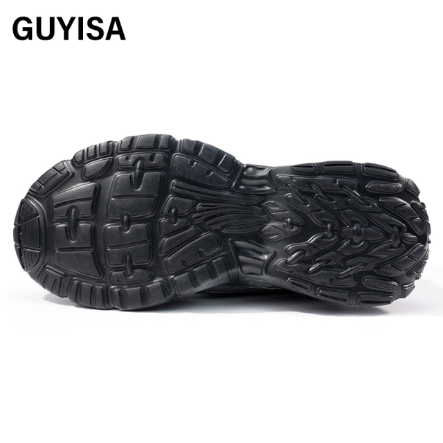 GUYISA  Sports series European standard steel toe cap anti-smashing anti-puncture rubber and plastic sole labor protection shoes