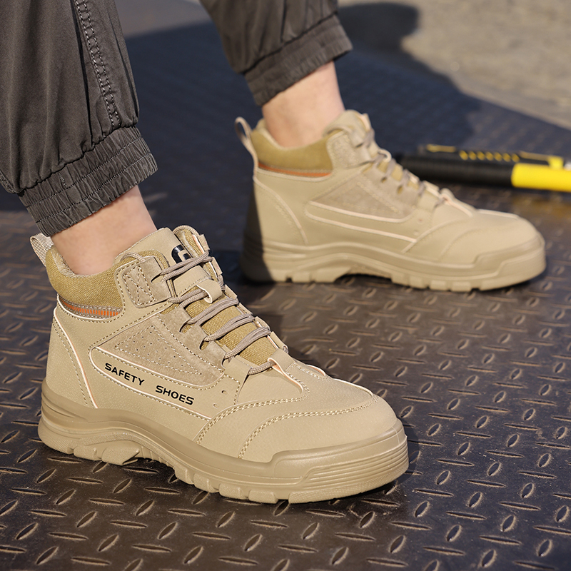 GUYISA  Anti-smashing anti-puncture sports series European standard steel toe cap rubber and plastic sole labor protection shoes